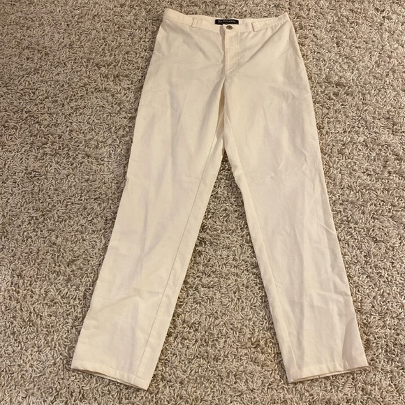 Ralph Lauren black label cream velvet pants size 6 - Picture 1 of 5